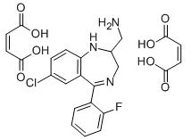 2-Aminomethyl-7-chloro-2,3-dihydro-5-(2-fluorophenyl)-1H-1,4-benzodiazepinedimaleate